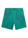 Awake Ny Dice-print Track Shorts In Blue