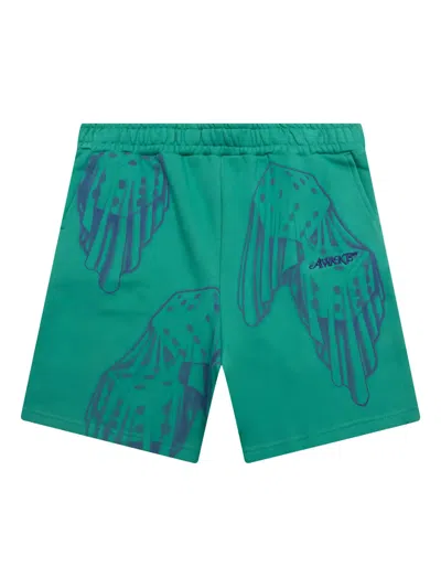 Awake Ny Dice-print Track Shorts In Blue