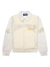 Awake Ny Dragon-embroidered Varsity Jacket In Neutral