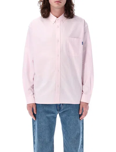 Awake Ny Embroidered Oxford Shirt In Pink