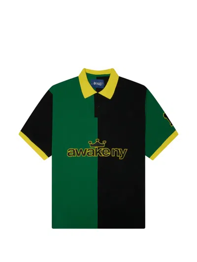 Awake Ny Embroidered-logo Polo T-shirt In Multi