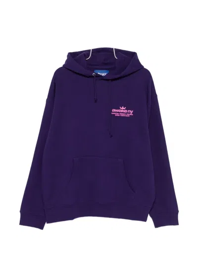 Awake Ny Good Everywhere Logo Hoodie In Purple