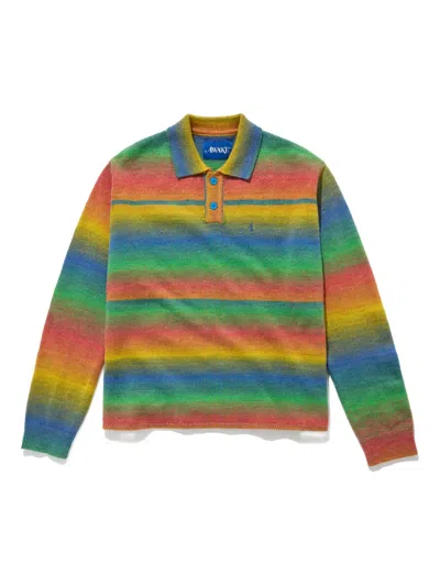 Awake Ny Gradient-effect Polo Shirt In Multi