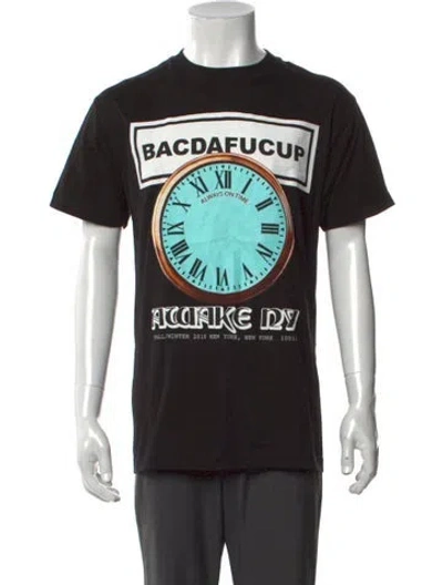 Pre-owned Awake Ny Graphic Print Crew Neck T-shirt In Black