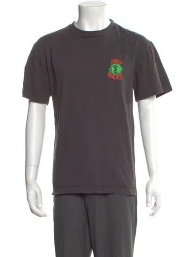 Pre-owned Awake Ny Graphic Print Crew Neck T-shirt In Gray