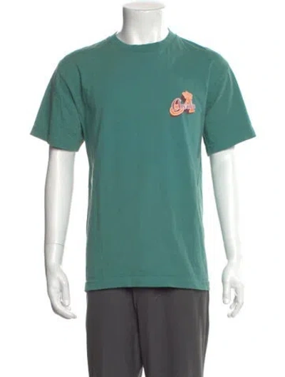 Pre-owned Awake Ny Graphic Print Crew Neck T-shirt In Green