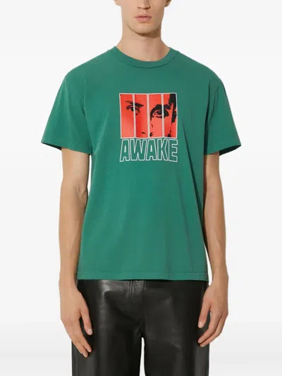 Awake Ny Graphic-print T-shirt In Green