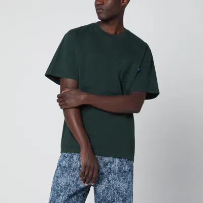 Awake Ny Green Crewneck T-shirt With Logo