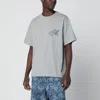 Awake Ny Grey Cotton T-shirt With Logo In Gray