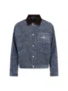 Awake Ny Mens Work Corduroy Cotton Jacket Navy In Blue