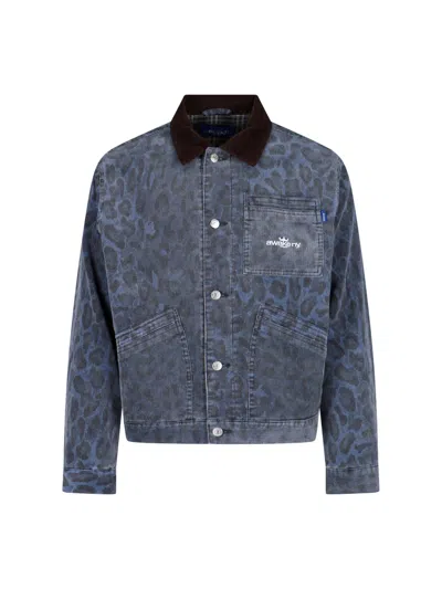 AWAKE NY LEOPARD PRINT WORK JACKET