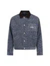 Awake Ny Mens Work Corduroy Cotton Jacket Navy In Blue