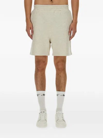 Awake Ny Logo Bermuda Shorts In Neutral