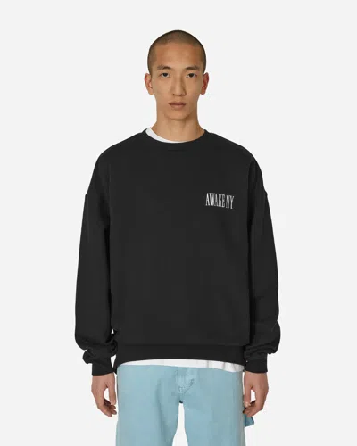 Awake Ny Logo Crewneck Sweatshirt In Black