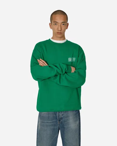 Awake Ny Logo Crewneck Sweatshirt In Green