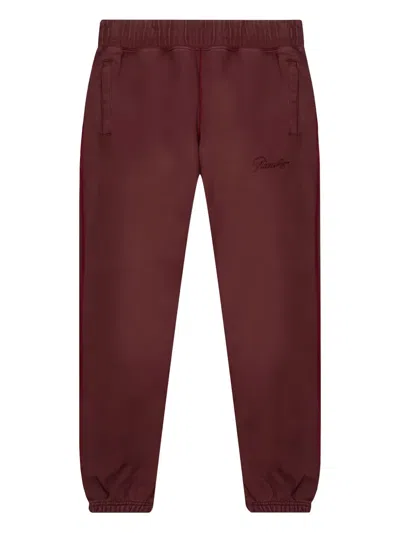 Awake Ny Logo-embroidered Track Pants In Burgundy