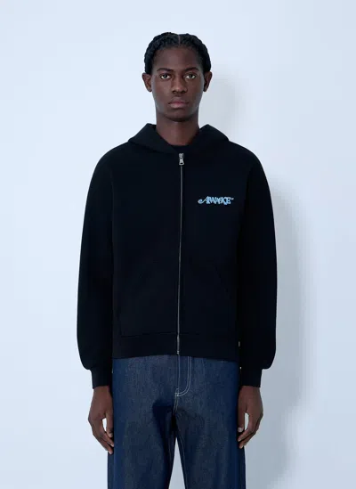 Awake Ny Logo Motif Hooded Sweatshirt In Black