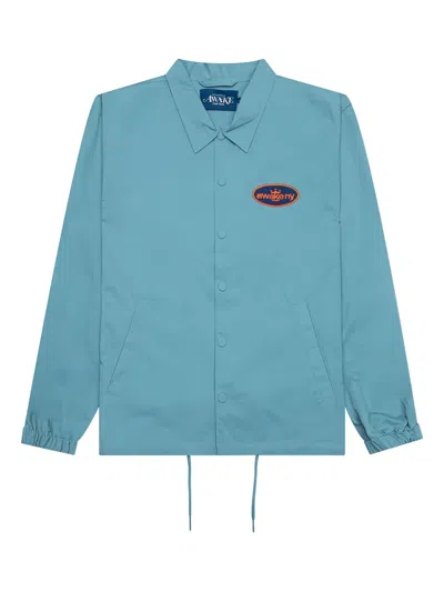 Awake Ny Logo-patch Twill Jacket In Blue