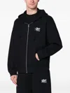 Awake Ny Mens All City Zip-up Brand-embroidery Cotton-jersey Hoody Black Xl In Black