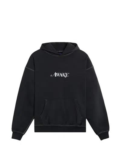 Awake Ny Logo-embroidered Hoodie In Animal Print