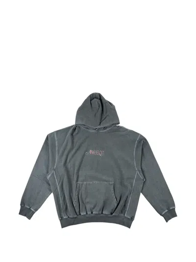 Awake Ny Logo-embroidered Hoodie In Gray