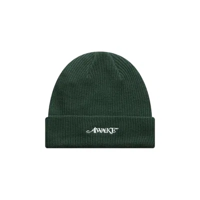 Pre-owned Awake Ny Loose Gauge Knit Beanie 'forest Green' | Men's Size Onesize