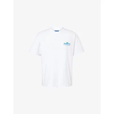 Awake Ny Mens White Good Everywhere Logo-print Cotton T-shirt