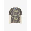 Awake Ny Mens Logo-embroidered Waffle-sleeve Cotton Top Camo In Multi