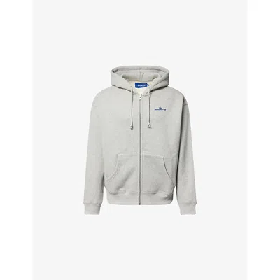 Awake Ny Grey Hooded Sweatshirt With Logo Print In Gray