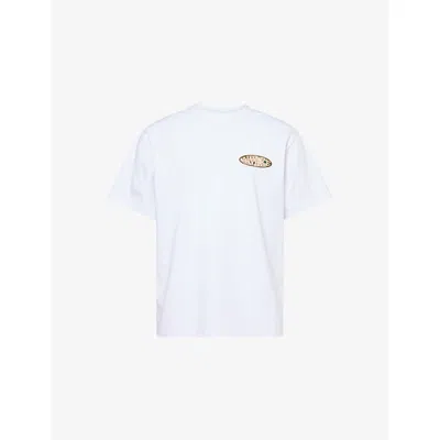 Awake Ny Mens Les Everyday Graphic-print Cotton T-shirt White
