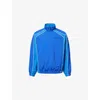 Awake Ny Mens Navy Quarter Zip High-neck Woven Track Jacket In Blue