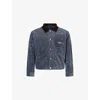 Awake Ny Mens Work Corduroy Cotton Jacket Navy In Blue