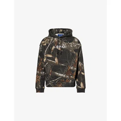 Awake Ny Mens Shadow Classic Logo Printed Cotton-jersey Hoody