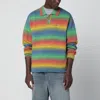 Awake Ny Multicolour Striped Polo Sweater In Multi