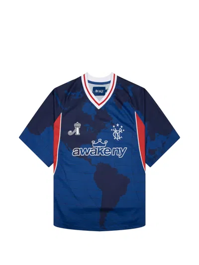 Awake Ny Mundial Crown T-shirt In Blue