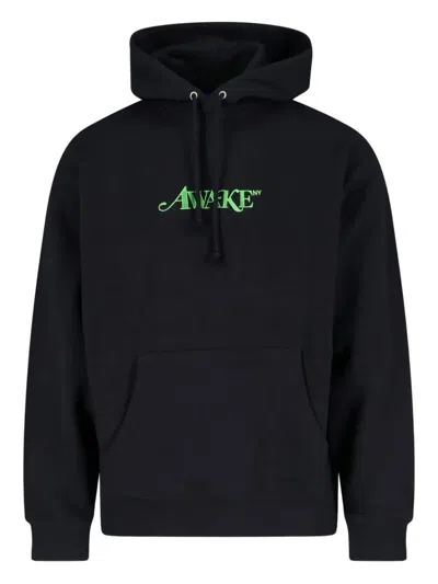 Awake Ny Logo Hoodie In Black