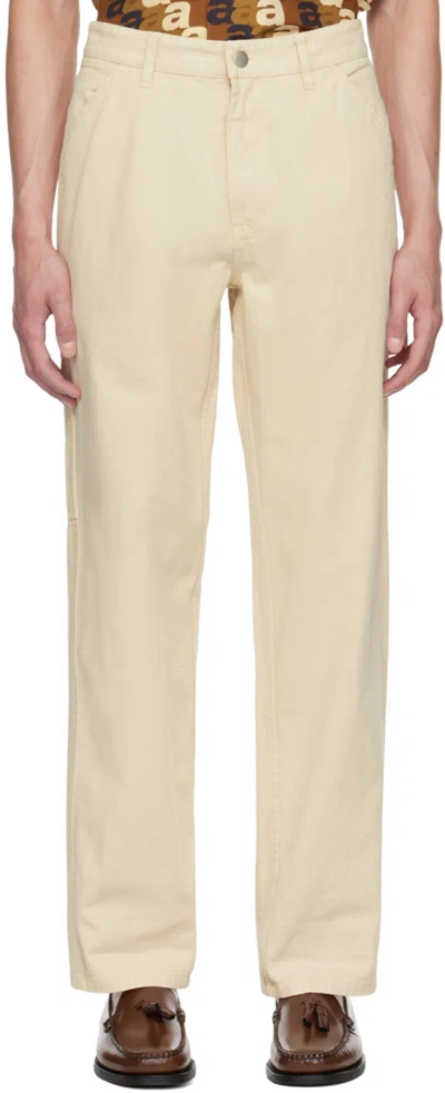 Awake Ny Off-white Pocket Trousers In Off White