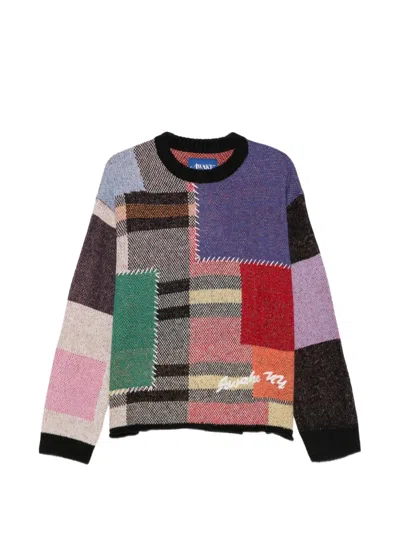Awake Ny Patchwork Logo-embroidered Sweater In Red
