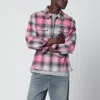 Awake Ny Pink Checked Flannel Shirt In Pink