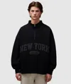 Awake Ny Script Quarter Zip In Black