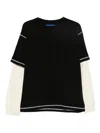 Awake Ny Seam-detail Layered Jumper In Black