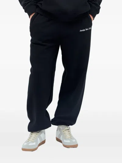 Awake Ny Serif Logo-embroidered Track Pants In Multi