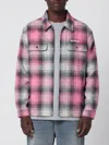 Awake Ny Checked Flannel Shirt Featuring Chest Pockets In Pink