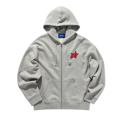 Pre-owned Awake Ny Star A Zip-up Hoodie 'heather Grey' | Men's Size Xxl