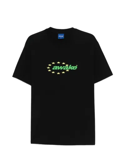Awake Ny Star Power Logo T-shirt In Black