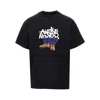 Awake Ny Black T-shirt With Stomper Logo Print In Black