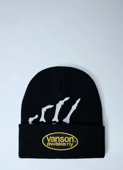 Awake Ny Striped Polo Sweater In Black