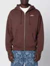 Awake Ny Brown Hooded Sweatshirt With Logo Print In Brown