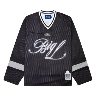 Pre-owned Awake Ny The Big Picture Hockey Jersey 'black' | Men's Size Xl