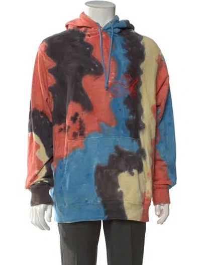 Pre-owned Awake Ny Tie-dye Print Crew Neck Hoodie In Black